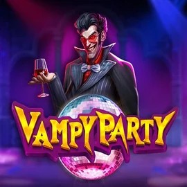 Vampy Party slot logo by Pragmatic Play at PlayMojo Casino